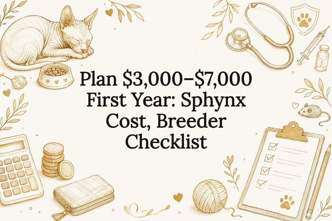 Plan $3,000–$7,000 First Year: Sphynx Cost, Breeder Checklist